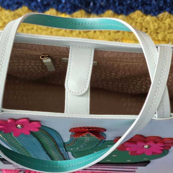 Kate Spade New York 'New Horizons Cactus Little Len Island Waters' Leather Tote - Picture 4 of 15